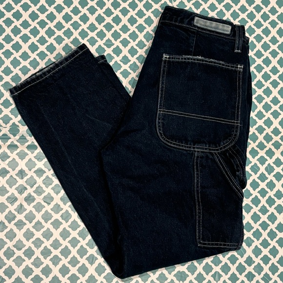 GRLFRND Janice Carpenter Cargo Denim Button Fly Jeans Size 28 - Picture 8 of 8